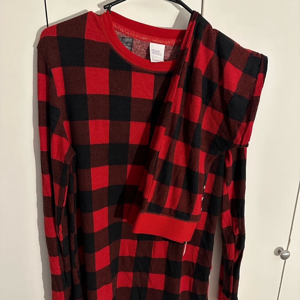 Partially NWT - Stars Above - Buffalo Plaid Thermal Pajamas - S